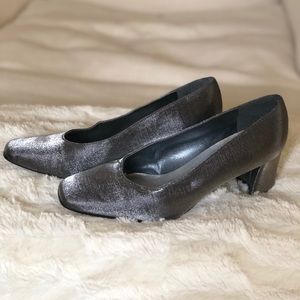Stuart Weitzman Metallic Silver Heels